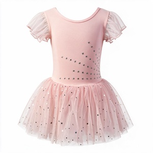 Vestido de Ballet de Algodón para Niñas, con Mangas con Volantes, Cintura Elástica y Lentejuelas de Estrella, para Actuaciones en Escenario - Product Image 3