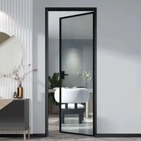 Porte affleurante en alliage d'aluminium pour villa, salon et chambre, balcon, isolation thermique, cloison de séparation pour appartement