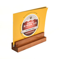 Présentoir portable personnalisable en pin massif fait main avec gravure laser pour cadres photo et autocollants de bougies