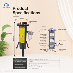 Filtre respiratoire ABS pour <span class=keywords><strong>casque</strong></span> de sablage avec thermostat, <span class=keywords><strong>purificateur</strong></span> <span class=keywords><strong>d</strong></span>'<span class=keywords><strong>air</strong></span> comprimé pour <span class=keywords><strong>casque</strong></span> de sécurité de sablage - Product Image 3