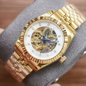 トップブランド男性用高級機械時計中空ダイヤモンドダイアルプレート防水ステンレス鋼時計 - Product Image 6