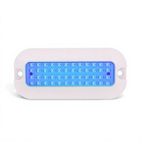 Lampe marine LED rectangulaire LanVol 7W RGB IP68, remplie de résine, en polycarbonate, pour bateau, yacht, coque et piscine
