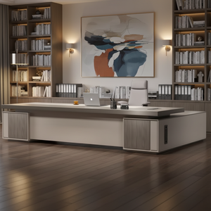 Escritorio de Oficina Moderno Individual de Madera para Jefes, Escritorio de Clase Ejecutiva para Muebles de Oficina para Gerentes, Supervisores, Presidentes, Venta al por Mayor - Product Image 2