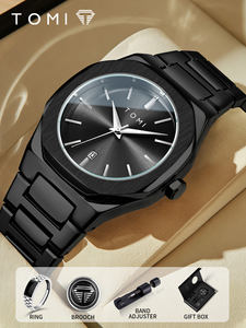 Montre à quartz pour homme TOMO T310, nouveau coffret cadeau tendance, boutons de manchette, bague, coffret cadeau tendance, montre en coffret cadeau pour homme, coffret cadeau simple - Product Image 2