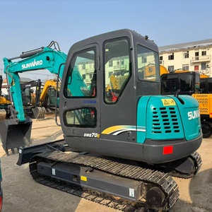 Mini-excavatrice sur chenilles Sunward 70E d'occasion, 7 tonnes, faible nombre d'heures de fonctionnement, moteur d'origine, système hydraulique, expédition mondiale, Sunward 70E d'occasion - Product Image 6