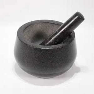 高品質 エコフレンドリー 御影石 乳鉢・乳棒セット カスタマイズ包装 | 調味料 ペースト ワカモレ ハーブ スパイス 粉砕用ツール - Product Image 3