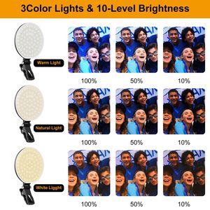 Teléfono inteligente Cámara de teléfono móvil Transmisión en vivo Lámpara de relleno LED Foto Selfie Fotografía <span class=keywords><strong>Maquillaje</strong></span> de belleza Luz de grabación de video en línea - Product Image 6
