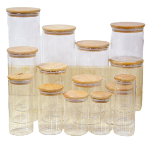 Recipientes de Almacenamiento de Cocina Ecológicos Hechos a Mano con Vidrio de Borosilicato de Diseño Clásico METIER, Frascos de Especias de Boca Ancha para Alimentos - Product Image 2