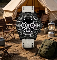 Reloj de Fibra de Carbono con Cristal de Zafiro de 39 mm, Movimiento Seiko Vk63, Logotipo Personalizado, Logotipo Estéril, Cronógrafo de Velocidad, Fecha, Cuarzo, Tona