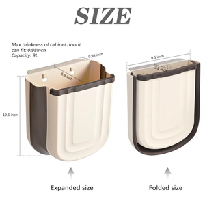 Kitchen Plastic Wall-mounted <b>Hanging</b> Foldable Eco-Friendly Storage Bucket Trash Can with Customized Color for Home Use - Product Image 6