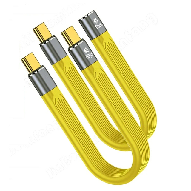 5A Fast Charging Short USB C to C Cable 40Gbps Data Cable Thunderbolt3 QC4 Cable for Macbook Pro Laptop Cellphone