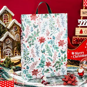Christmas <b>Wrapping</b> <b>Paper</b> Roll 46.8 Square Feet Double Side Eco-Friendly Gift Craft <b>Paper</b> Floral Botanical Winter Green Pattern - Product Image 5