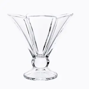 Оптовая продажа, Высококачественная стеклянная чашка для мороженого, прозрачная стеклянная чашка для фруктового сока для вечеринки и свадьбы