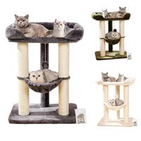Vente en gros et sur mesure de poteau à gratter pour arbre à chat en corde de chanvre en fausse fourrure de conception originale