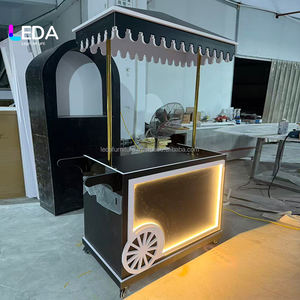 Carrito de Champán Negro para Bodas, Diseño Nuevo de Fábrica, Carrito de Dulces, Carrito de Bar para Champán, Accesorios de Decoración para Eventos - Product Image 4