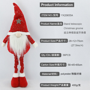 Christmas <strong>Gnomes</strong> Plush Toy Retractable Long Legs Faceless Doll <strong>Large</strong> Standing Christmas Valentine <strong>Gnomes</strong> with Retractable - Product Image 6
