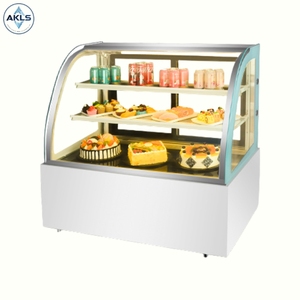 Thương mại thép không gỉ bánh bánh hiển thị Cooler Air cong Glass đôi cửa tủ lạnh tủ cho bánh hiển thị - Product Image 1