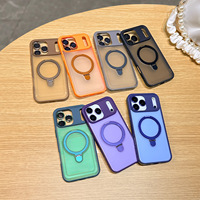 Coques de téléphone antichoc en gros S26 avec support magnétique mat pour iPhone 18 Pro Max 18 17 16 15 14 13 12 11
