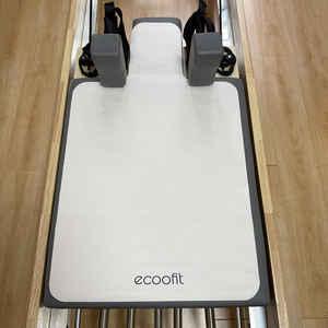 Blanco Beige Nude Goma antideslizante Gamuza Eco Pilates Equipo Protección Core Bed Tallada Pilates Reformer Mat con bolsa a juego - Product Image 2