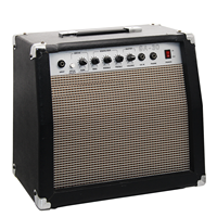Amplificateur de guitare électrique avec sélection de drive et égaliseur 3 bandes (basse, moyennes, aigus), avec protège-coins chromés, amplificateur combo