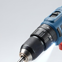 Perceuse sans fil 21V à batterie Li-ion, moteur sans balais, vitesse variable, perceuse électrique portable pour le bricolage et l'atelier