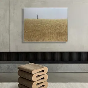 JZ decorazione per la casa incorniciata di arte della parete dipinto a mano pittura a olio di campo 3D Texture immagini moderne della stanza