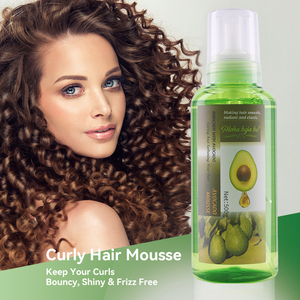 <span class=keywords><strong>Mousse</strong></span> capillaire <span class=keywords><strong>bio</strong></span> à l'avocat 500 ml, marque privée, nourrissante et séchage rapide, pour <span class=keywords><strong>cheveux</strong></span> <span class=keywords><strong>bouclés</strong></span> - Product Image 1