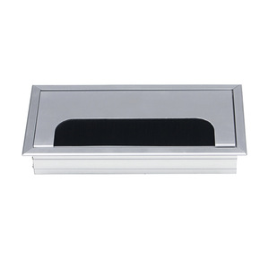 Caja de cables de aleación de aluminio, cubierta para gestión de cables de escritorio, caja de conexiones cuadrada para cajón de escritorio de oficina, estilo moderno y sencillo - Product Image 2