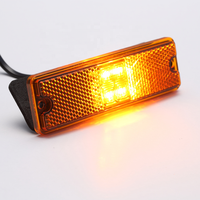 Feux latéraux de camion de dégagement d'ambre de rectangle de 12V 24V approbation de la CEE feux de position latéraux LED lumière de remorque de camion