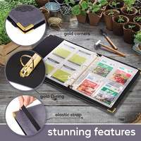 Binder Penyimpanan Paket Benih Ber-resleting, Pengatur Penyimpanan Benih, Album Tahan Air untuk Pecinta Kebun