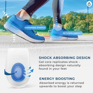 Best Selling Gel Silicone <b>Heel</b> Cups Pads <b>Heel</b> Lifts for Foot Pain Relief <b>Support</b> Comfort Cushion Gel Insoles for Shoes - Product Image 6