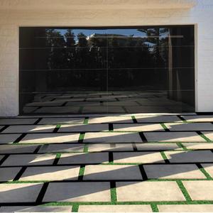 Porte de <span class=keywords><strong>garage</strong></span> moderne RICH 16' X 7' avec panneau en verre - Product Image 1