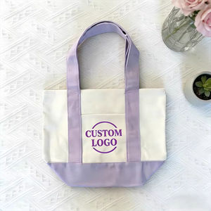 Sac fourre-tout en toile écologique de 16 oz avec fermeture éclair, poignées main et épaule, broderie personnalisée, design polyvalent pour un usage quotidien - Product Image 3