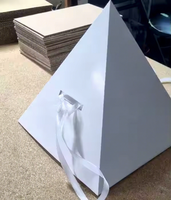 Emballage personnalisé pour traiteur, plats à emporter, plats à emporter, desserts en papier kraft, plateau de dégustation, boîte pyramidale pour en-cas