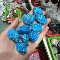 Nouveautés : Pierres de guérison en cristal de 20-30 mm, pierres de turquoise bleue polies et roulées à vendre