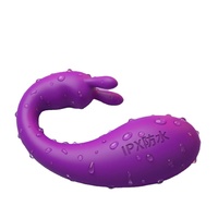 Vibrador Estilo Conejo con Revestimiento de Goma, Control por Aplicación, Bluetooth, Doble Cabezal, Recargable por USB, Resistente al Agua, para Uso Interno