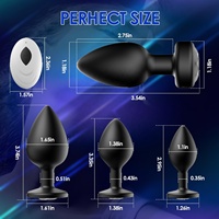 4-teiliges Analplug-Set Vibrierender Butt Plug mit Fernbedienung Vibratoren Erotikspielzeug für Frauen Männer Paare Analer Vibrator Prostata-Massagegerät