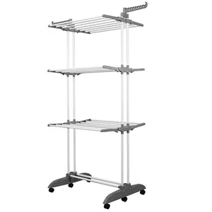 Nuovo Design Airer piede pieghevole pesante per interni ed esterni organizzatore di abbigliamento ripiani e scaffali