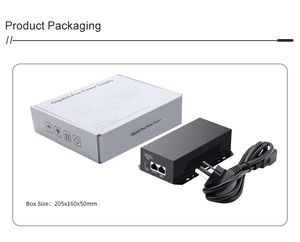 Inyector POE estándar Gigabit de 90W con transmisión de 10/100/1000Mbps, conmutador de red de 2 puertos duales, 2 puertos - Product Image 6