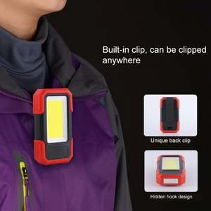 Lampe de travail avec 3 modes d'éclairage, lampe de travail à diode électroluminescente, base magnétique et clip, portable pour réparation automobile en extérieur - Product Image 5