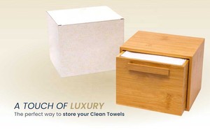 กล่องปริศนาใส่กระดาษเช็ดหน้าแบบไม้ไผ่ พร้อมลิ้นชัก ทนทาน เป็นมิตรกับสิ่งแวดล้อม เหมาะสำหรับเก็บผ้าเช็ดทำความสะอาดเครื่องสำอาง ผ้าเช็ดทำความสะอาดแบบแห้ง ใช้ในบ้าน - Product Image 5