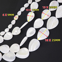 Nouveau design, bracelet tactile 18x25 avec perles blanches en nacre en forme de gouttes de pluie, accessoires modèle gouttes de pluie, perles blanches pour