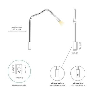 Jia Wenjun Modern Leather Flexible <b>Wall</b> Lamp Led 220V <b>Switch</b> Control For Bedroom Hotel Reading <b>Light</b> - Product Image 5