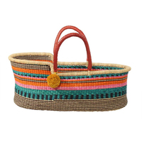 Panier en Crochet fait à la main pour bébé, ceinture de mer pour bébé, sac à couches en coton écologique, panier pliable