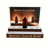 Présentoir de vente au détail en acrylique de qualité supérieure avec logo personnalisé pour les présentoirs de parfums, les huiles essentielles, les lotions pour la peau