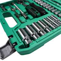 Kit d'outils de réparation automobile portable le plus vendu, 53 pièces, jeu de clés à cliquet 72 dents, embouts de tournevis et douilles multi-types