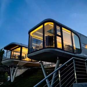 Casa Prefabricada Tipo Cápsula Espacial con Panel Sándwich, Tamaño y Color Personalizables, Instalación Rápida, Impermeable, para Oficinas, Hoteles - Product Image 4