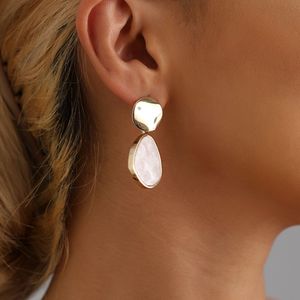 Joyería INS estilo minimalista geométrico lentejuelas irregulares pendientes de temperamento de lujo de gama alta para mujer - Product Image 2