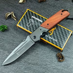 Couteau de poche pliable BLN personnalisable de qualité OEM pour le camping, lame en acier inoxydable 3CR13 ultra-affûtée, manche ABS couleur bois 28 cm - Product Image 3