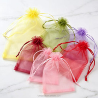 Sacs de rangement en organza transparents, écologiques et durables, avec impression de logo personnalisée, impression par transfert thermique, couleur et taille personnalisées, cadeau